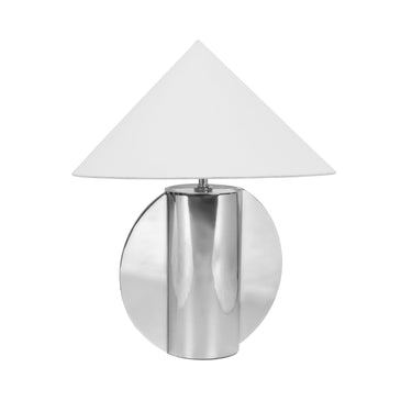 TOV Geo Semi-Circled Chrome Table Lamp Chrome