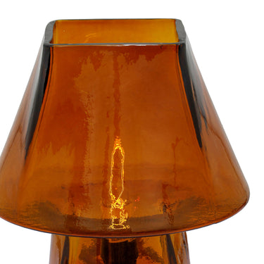 TOV Luca Glass Mini Table Lamp, Smokey Brown option, image 5