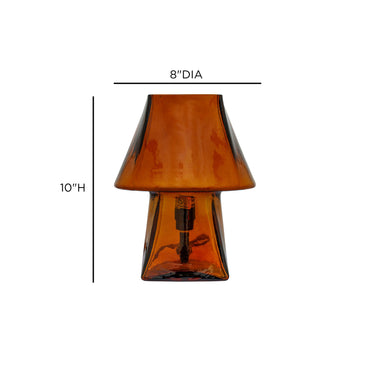 TOV Luca Glass Mini Table Lamp, Smokey Brown option, image 6