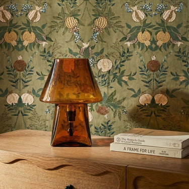 TOV Luca Glass Mini Table Lamp, Smokey Brown option, image 2
