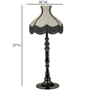 TOV Buchanan Black Aluminium Table Lamp Black, Natural
