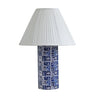 TOV Stamp Blue Pleated Table Lamp, image 1