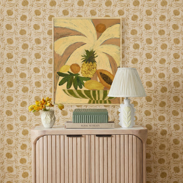 TOV Edith Scalloped Papier Mache Flower Pleated Table Lamp, image 2