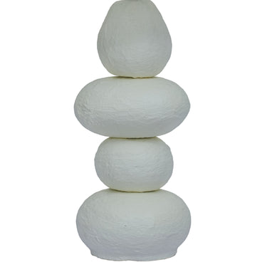 TOV Pebble Cream Papier Mache Table Lamp, image 3