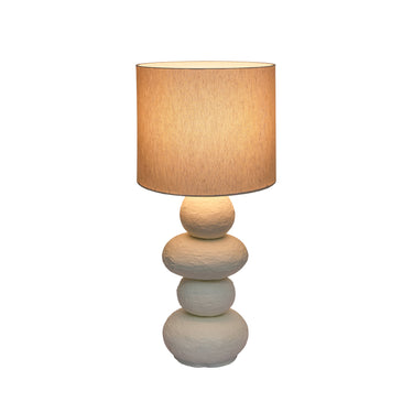 TOV Pebble Cream Papier Mache Table Lamp, image 4
