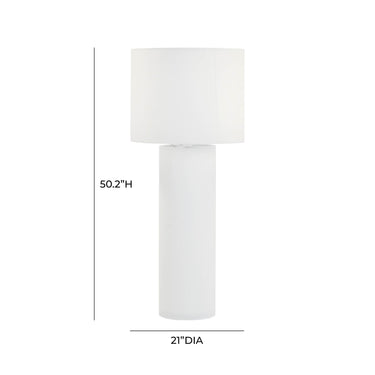 TOV Cleopatra Cream Linen Floor Lamp Cream