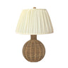 TOV Pallora Cream & Natural Rattan Table Lamp, image 1