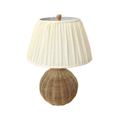 TOV Pallora Cream & Natural Rattan Table Lamp, image 3