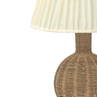 TOV Pallora Cream & Natural Rattan Table Lamp, image 5
