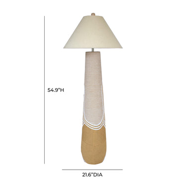 TOV Harlee Natural Woven Floor Lamp Beige