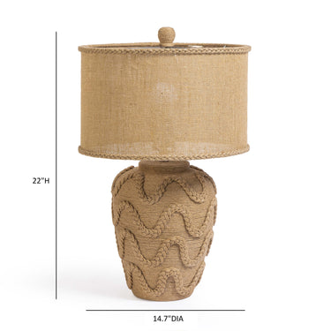 TOV Baha Natural Bamboo Jute Table Lamp, image 7
