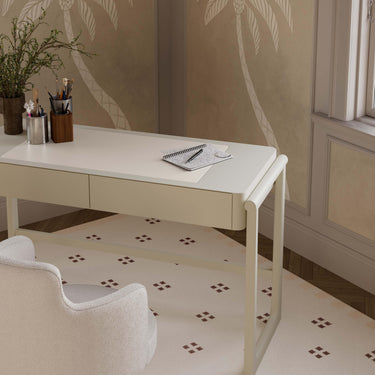 TOV Alfalfa 52" 2-Drawer Desk Taupe