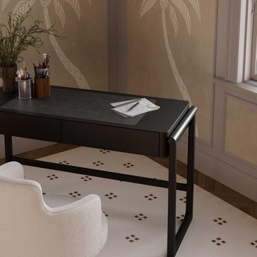 TOV Alfalfa 52" 2-Drawer Desk Black
