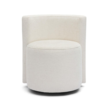 TOV Alyssa Cream Performance Chenille Rolling Desk Chair Cream