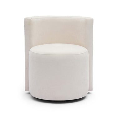 TOV Alyssa Upcycled Performance Velvet Rolling Desk Chair Cream