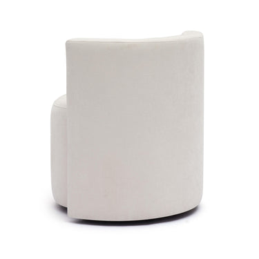 TOV Alyssa Upcycled Performance Velvet Rolling Desk Chair Cream