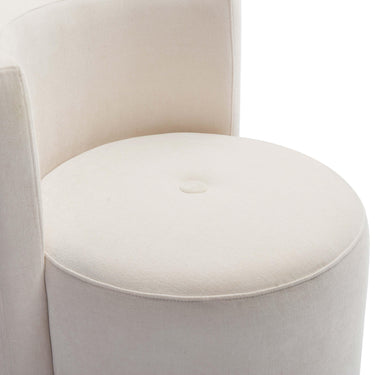 TOV Alyssa Upcycled Performance Velvet Rolling Desk Chair Cream