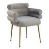 TOV Dente Grey Performance Velvet Dining Chair Grey - ON FINAL SALE
