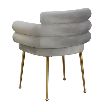 TOV Dente Grey Performance Velvet Dining Chair Grey - ON FINAL SALE