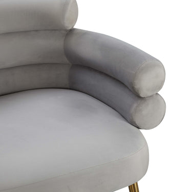 TOV Dente Grey Performance Velvet Dining Chair Grey - ON FINAL SALE