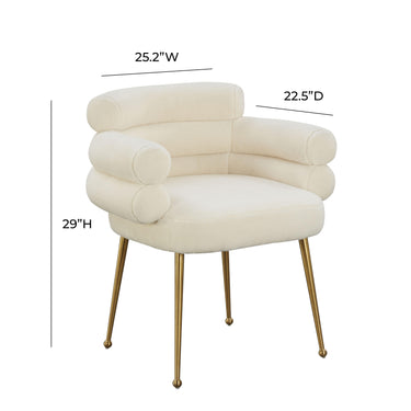 TOV Dente Grey Performance Velvet Dining Chair Grey - ON FINAL SALE