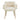 TOV Dente Cream Faux Sheepskin Dining Chair
