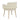 TOV Dente Cream Faux Sheepskin Dining Chair