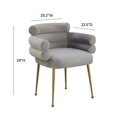 TOV Dente Cream Performance Faux Sheepskin Dining Chair Cream - ON FINAL SALE