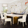 TOV Selena 90" Ash Rectangular Dining Table Cream, Gold