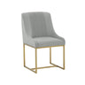 TOV Lisa Pleated Performance Velvet Dining Chair Grey