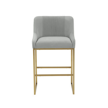 TOV Lisa Pleated Performance Velvet Dining Chair Grey