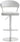 TOV Cosmo Performance Vegan Leather Adjustable Stool, White option, image 3