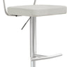TOV Cosmo Performance Vegan Leather Adjustable Stool Light Grey