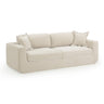 TOV Miri 90.5" Upcycled Contract-Grade Washed Velvet Sofa, Cream option, image 1