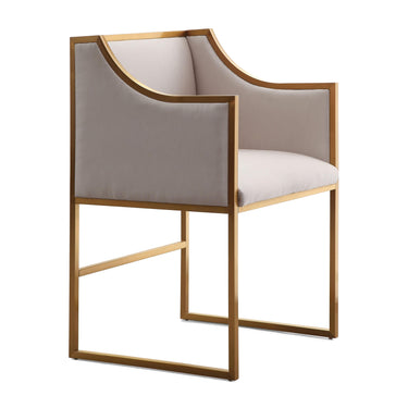 TOV Atara Performance Velvet Dining Chair Cream