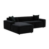 TOV Olafur 2-Piece Performance Fabric L-Shaped Sectional, Black / LAF option, image 1