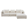 TOV Hangover 4-Piece Cream Performance Boucle Modular Sectional, image 1