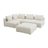 TOV Hangover 4-Piece Cream Performance Boucle Modular Chaise Sectional, image 1