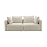 TOV Hangover 81" Cream Performance Linen Loveseat Cream