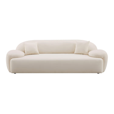 TOV Allegra 100" Velvet Sofa Cream