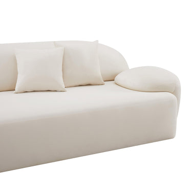 TOV Allegra 100" Velvet Sofa Cream