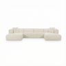 TOV Tarra 4-Piece Fluffy Oversized Performance Corduroy Modular U-Sectional, Cream option, image 1
