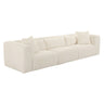 TOV Tarra 118" Fluffy Oversized Performance Corduroy Modular Sofa, Cream option, image 1