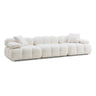 TOV Calliope 118" Performance Vegan Shearling Modular Sofa Cream