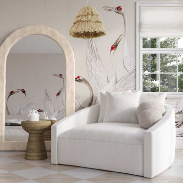 TOV Hanim 54" Cream Performance Fabric Daybed Cream
