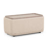 TOV Sylvie Cream Performance Boucle Ottoman Table, image 1