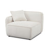 TOV Travie Performance Corduroy Velvet LAF Corner Chair White Sand