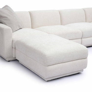 TOV Perry 6-Piece Cream Performance Chenille Modular U-Sectional Cream