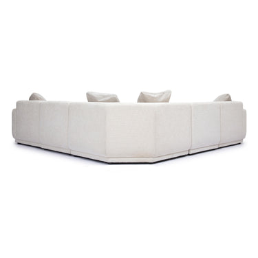 TOV Perry 5-Piece Cream Performance Chenille Modular L-Sectional Cream