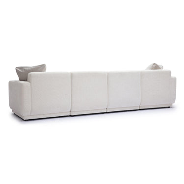 TOV Perry 124" Cream Performance Chenille Modular Long Sofa Cream